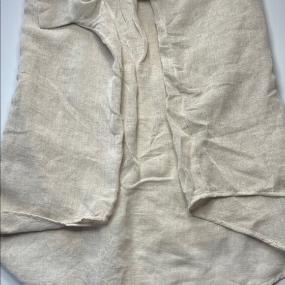 Posse linen shirt Beige Button-Down minimal oversized sophisticated one size - Picture 13 of 16